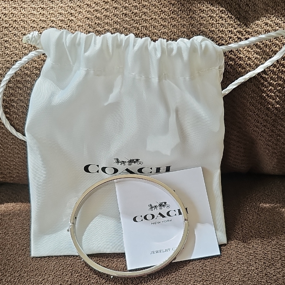 Coach Silver Bangle Bracelet
